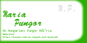 maria pungor business card